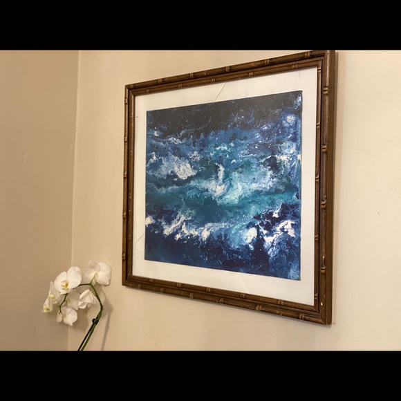 Acrylic painting original art work Ocean at night hand painted seascape waves - Picture 1 of 11